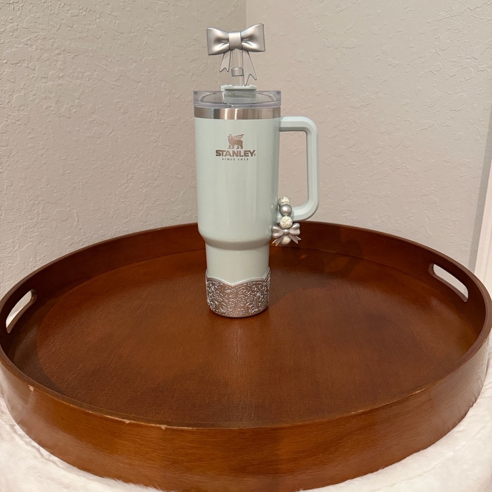 GUC OG Stanley Spearmint Pearlescent 40oz tumbler with accessories